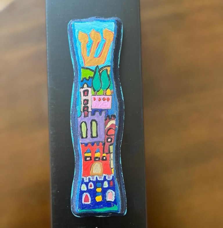 Jerusalem Hand Painted Mezuzah Case