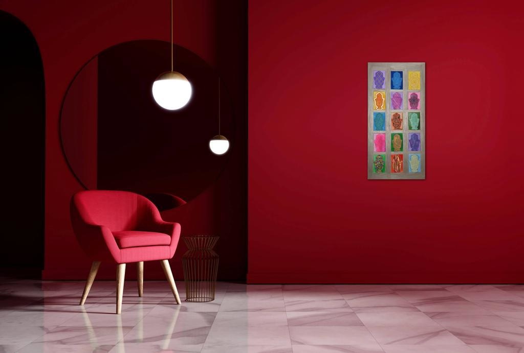 Hamsot A- Mixed Media Ready Bespoke Art Piece / 76X152Cm (30X60In)