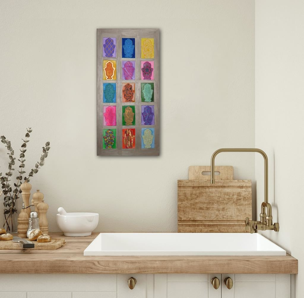 Hamsot B- Mixed Media Rolled Art Piece / 102X203Cm (40X80In) Bespoke