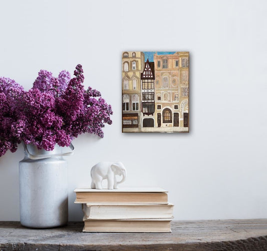 London Street A- Mixed Media Ready Bespoke Art Piece / 20X25Cm (8X10In)