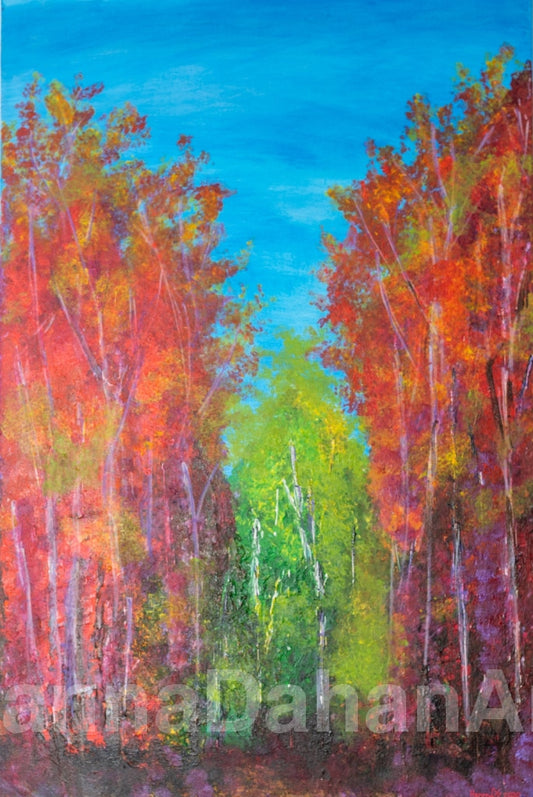 Maple Trees On A Autumn Day Bespoke Art
