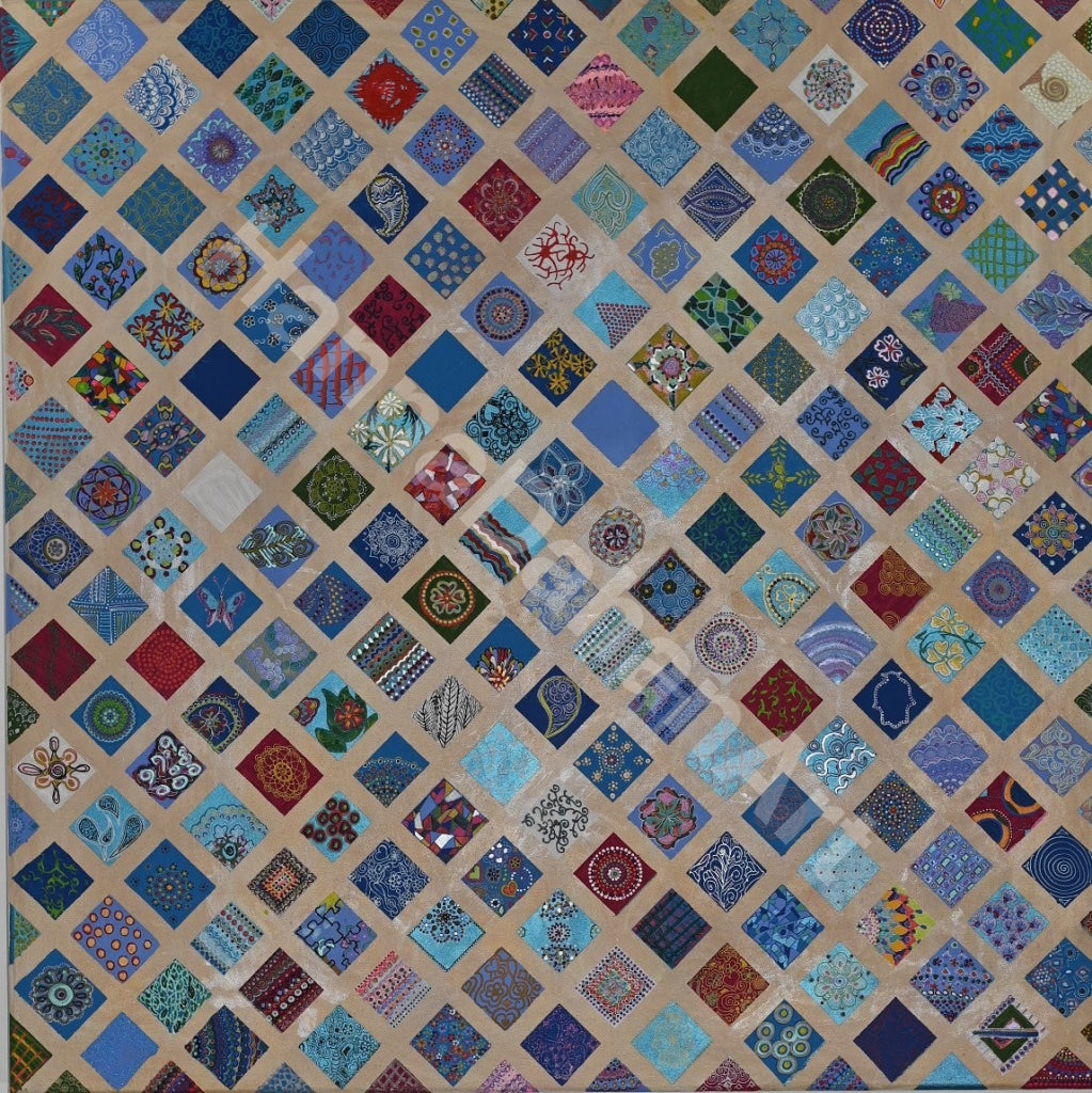 Rhombuses In Different Textures Bespoke Art